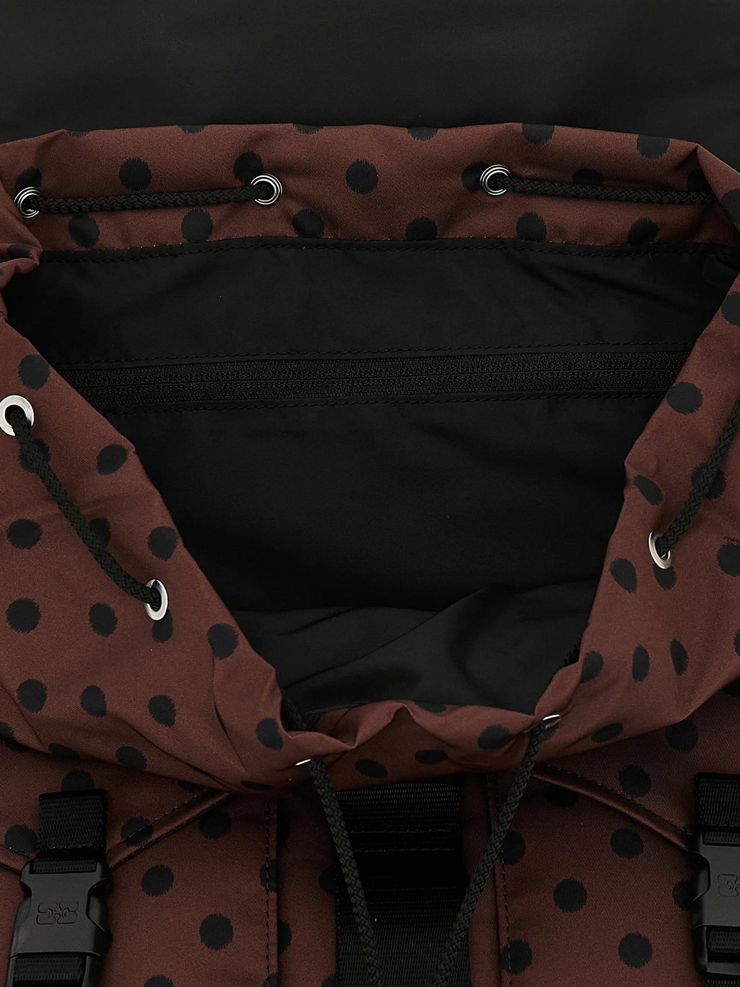 polka-dot backpack