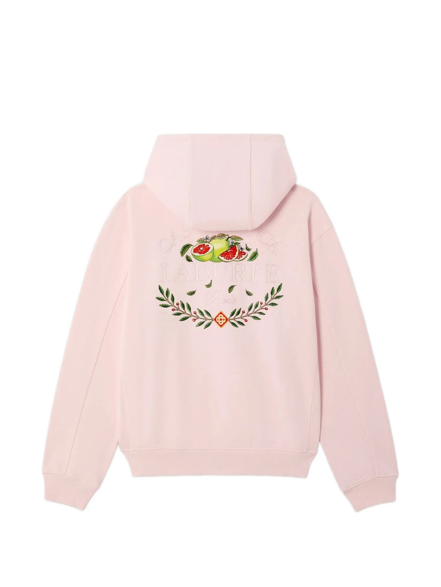 x Pink Laduree logo-embroidered hoodie