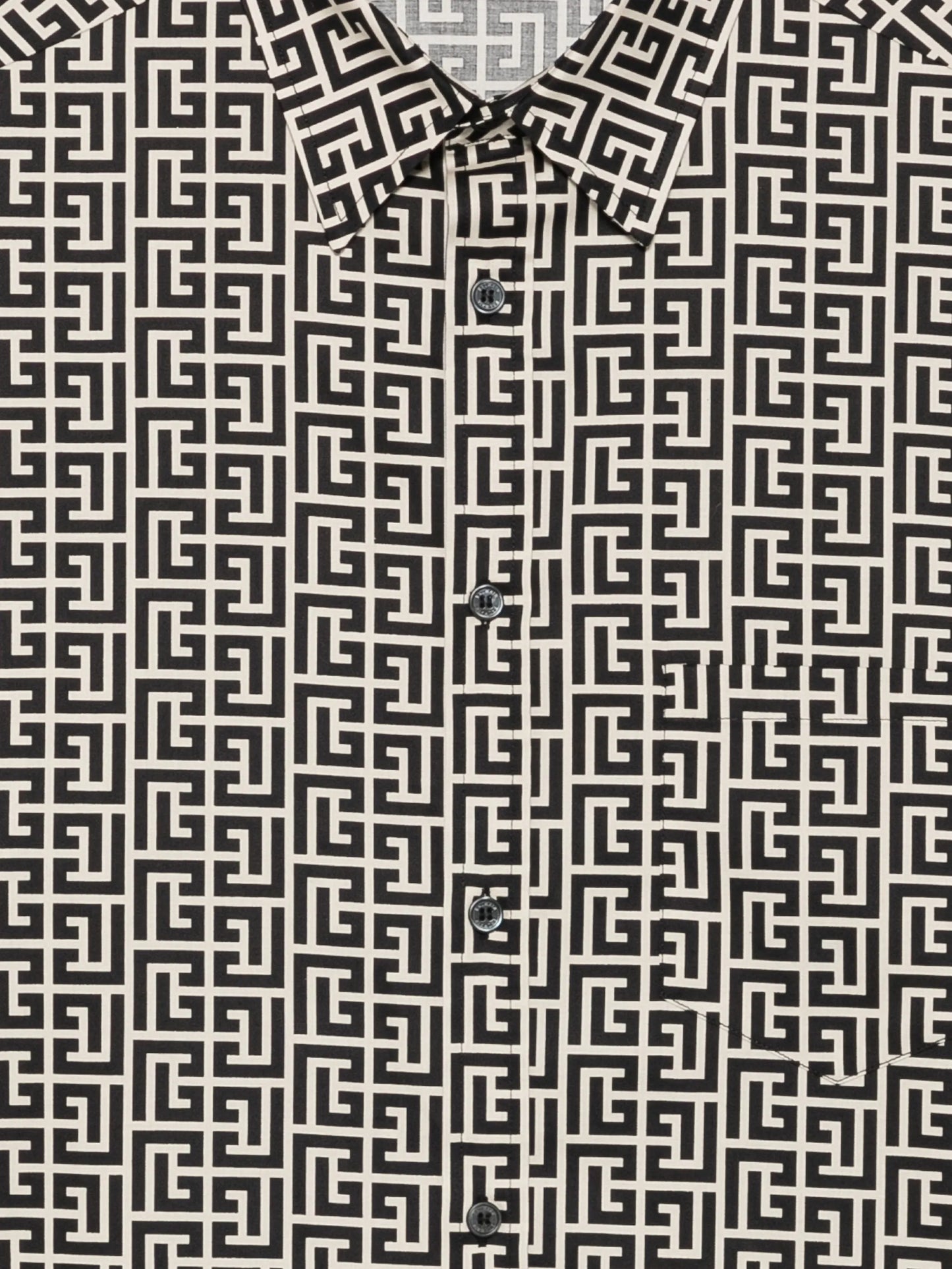 monogram-print button-down shirt