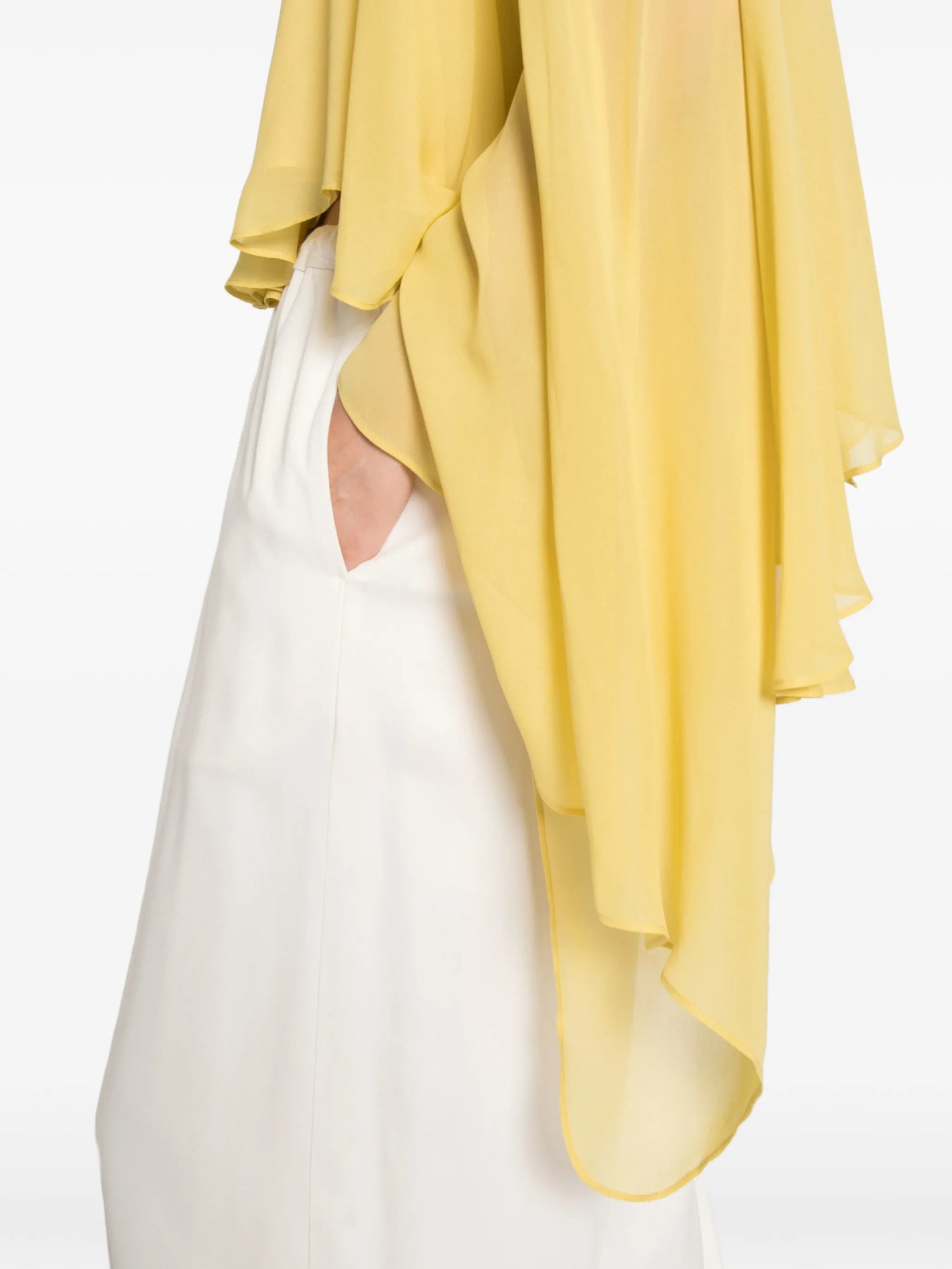 Mia draped high-neck top