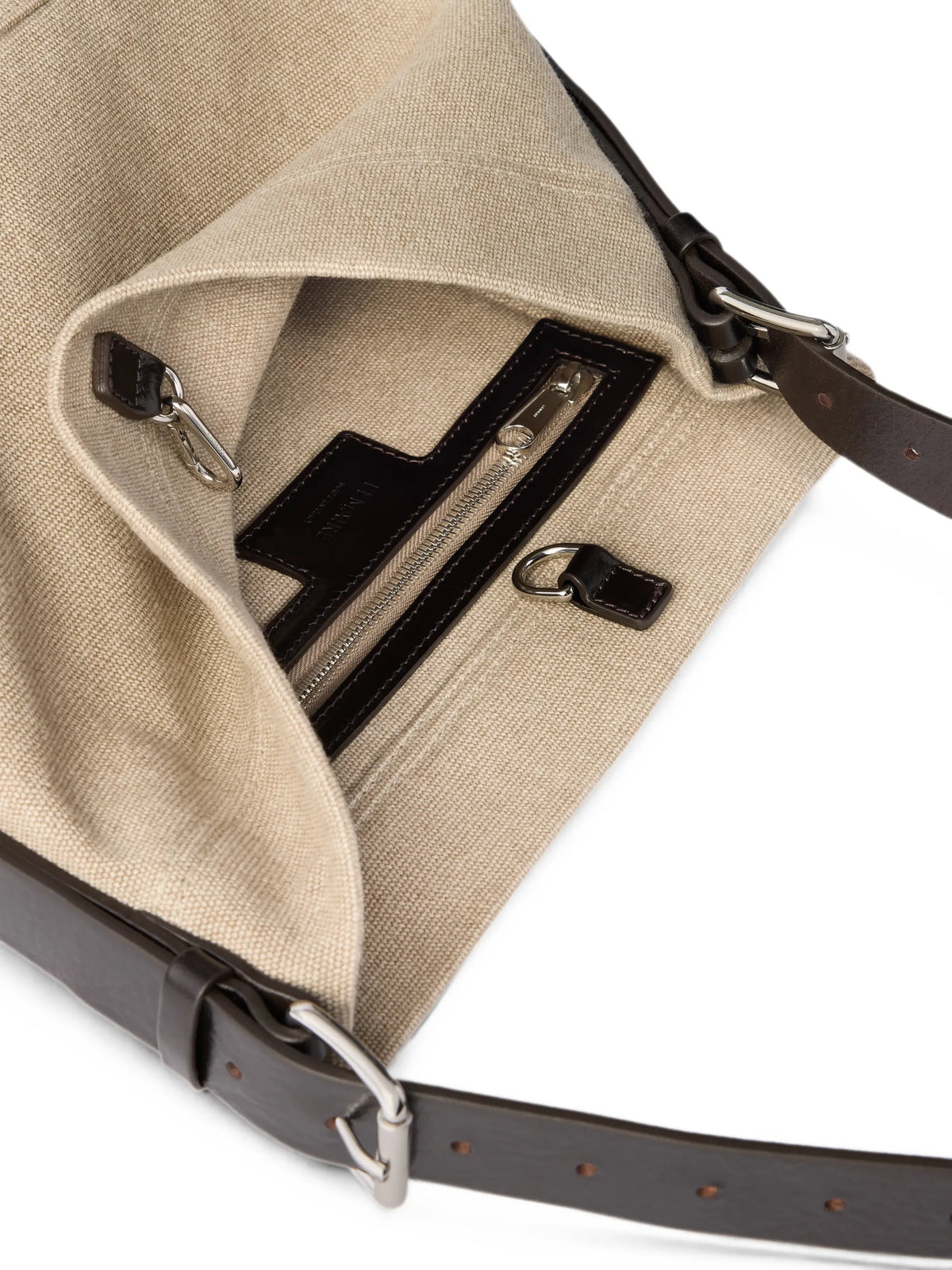 small Belted tote bag in heavy eco cotton canvas