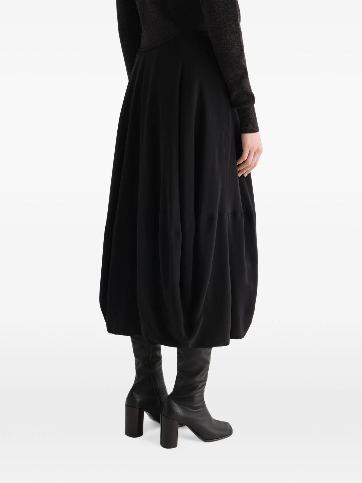 balloon skirt in silk crepe de Chine