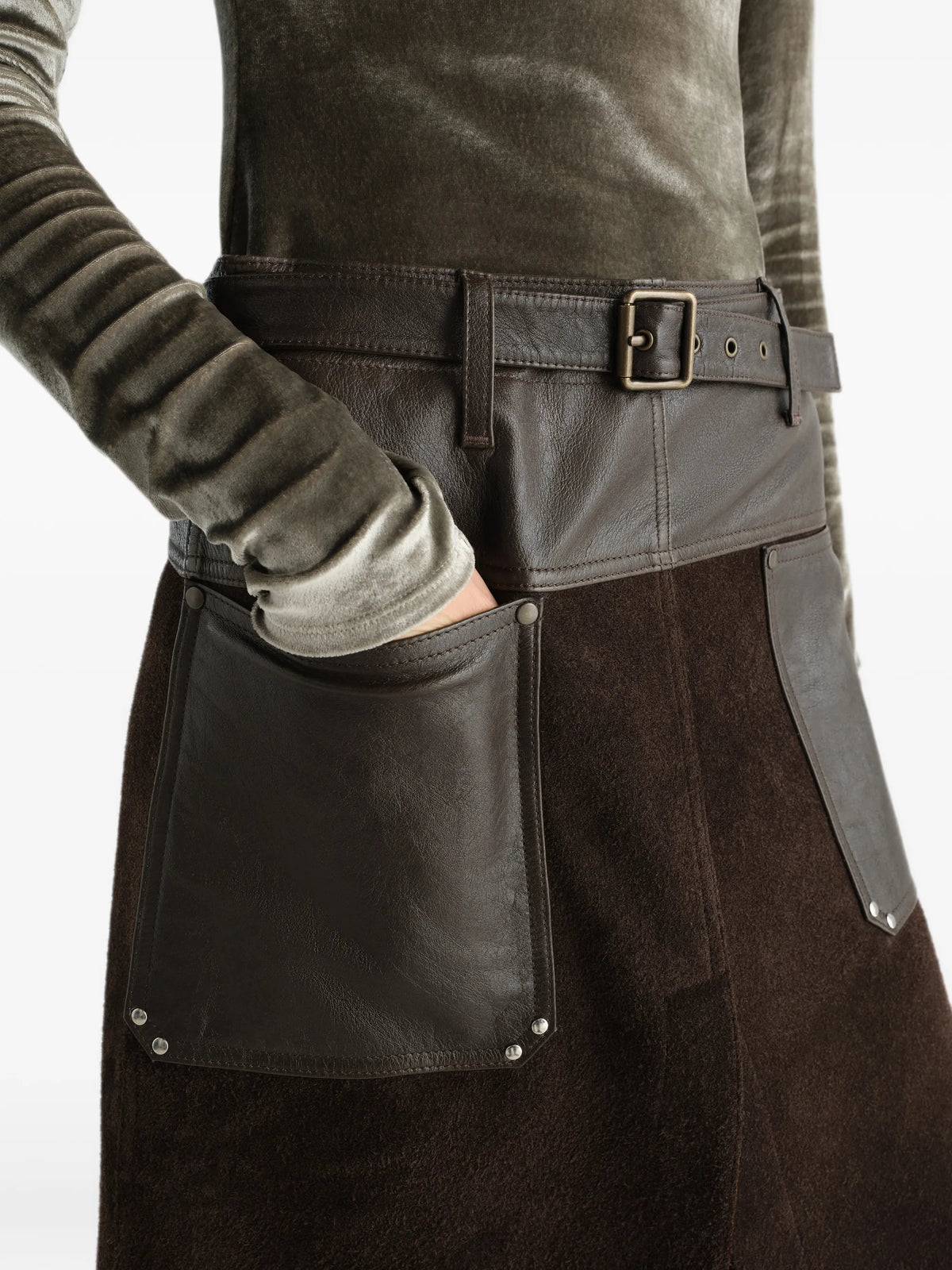 skirt in brushed suede