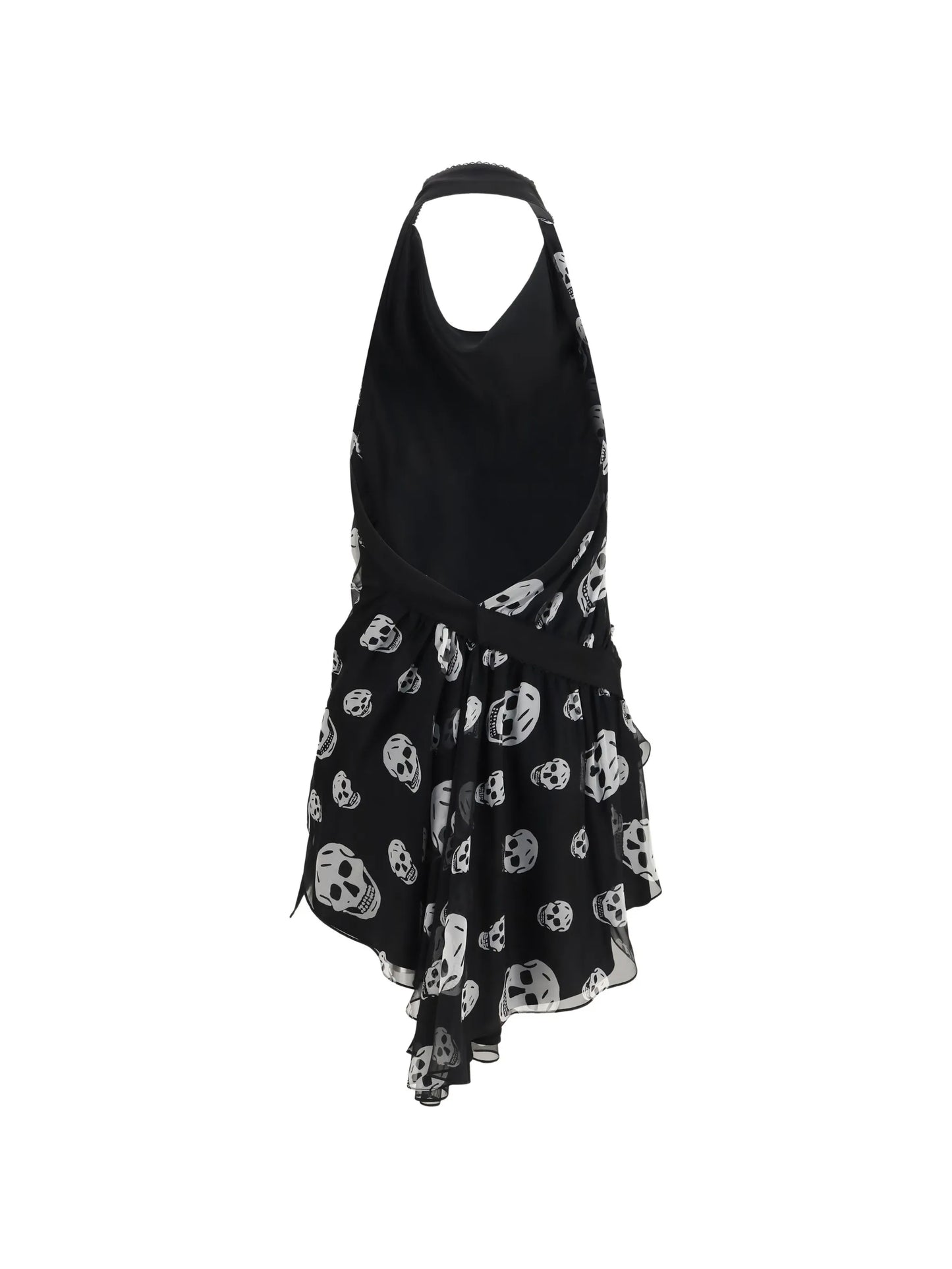 skull-print halterneck blouse