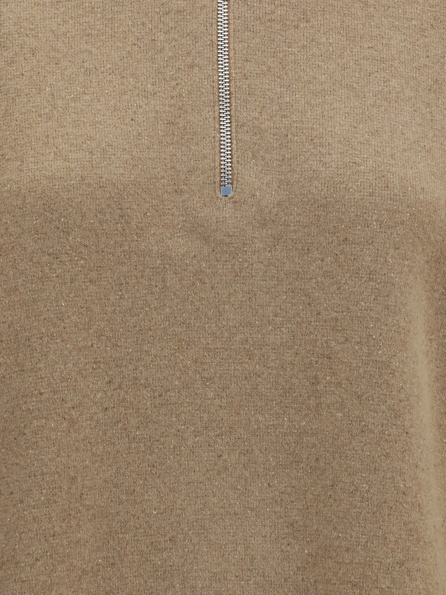 mouliné zip-fastening sweater