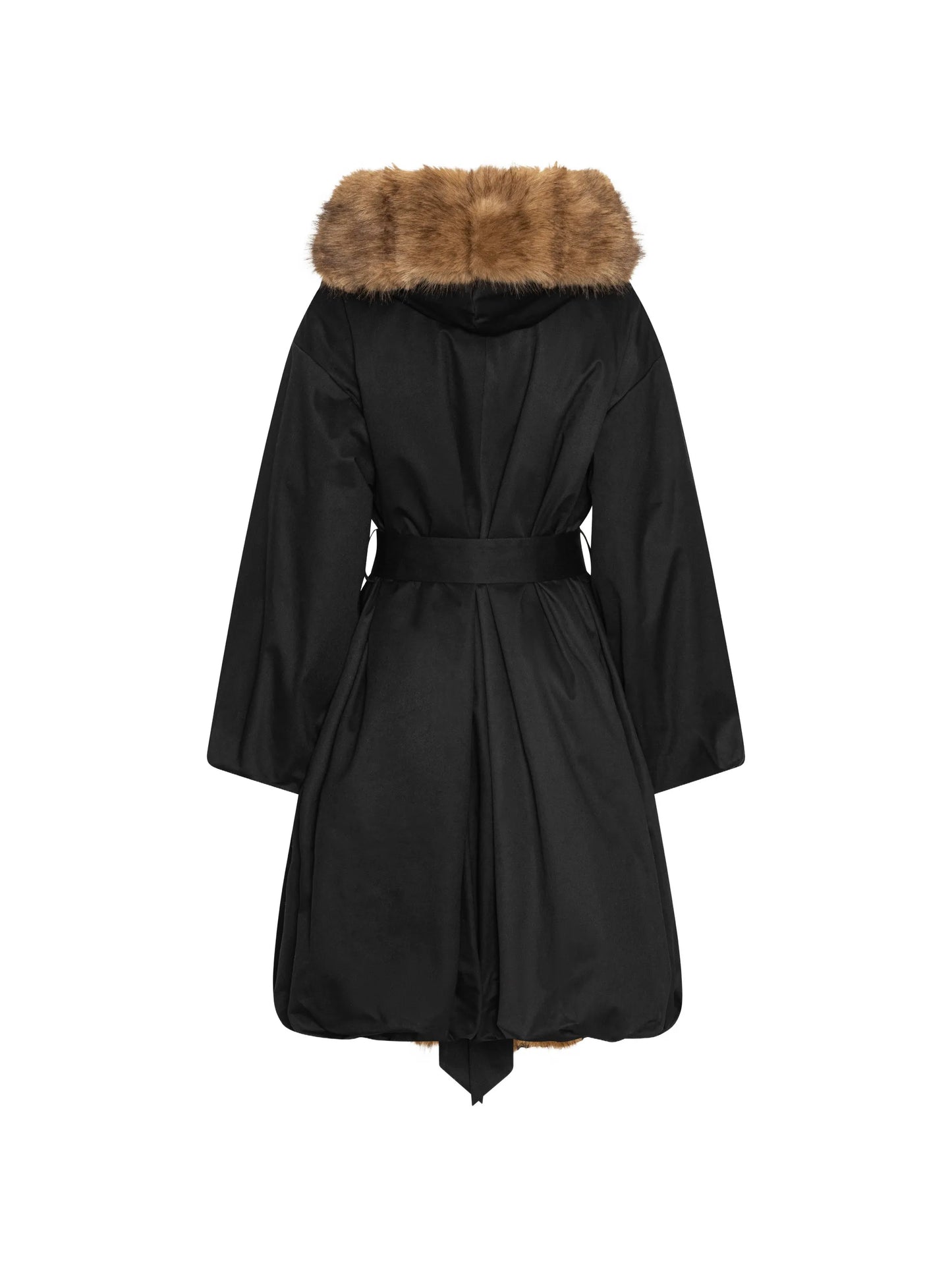 faux-fur collar coat