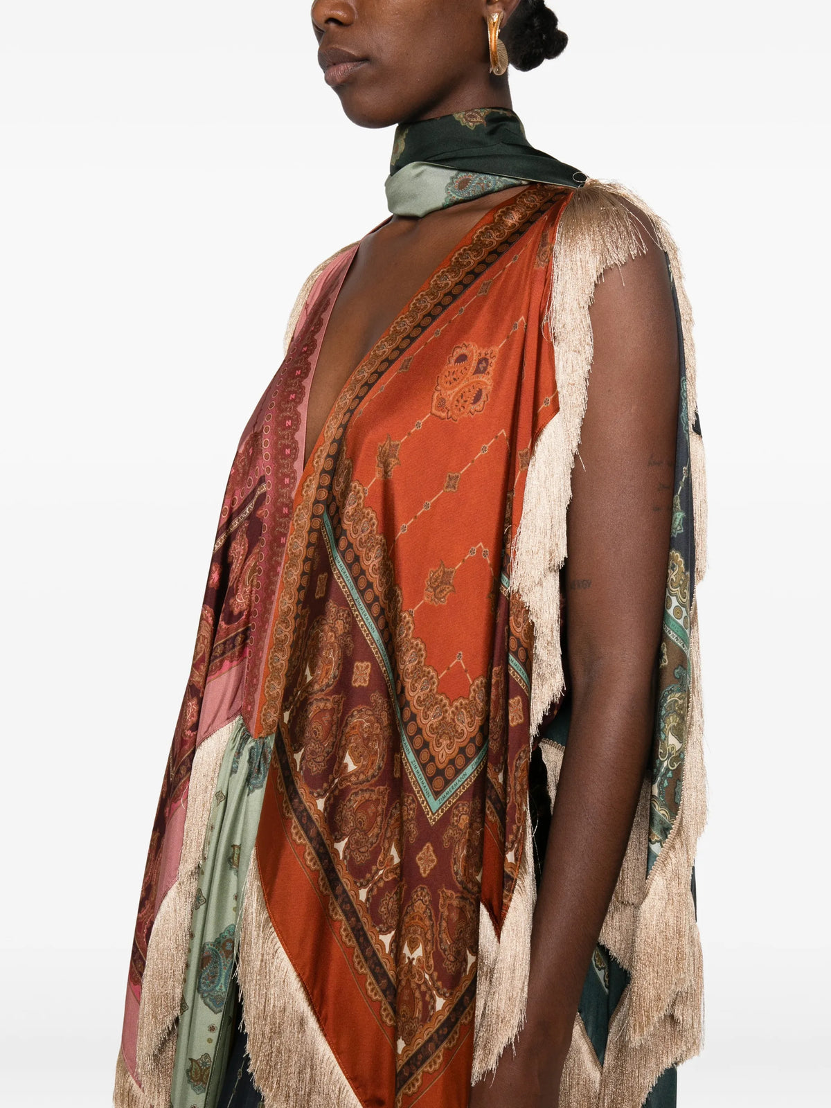 Valiant fringed gown dress