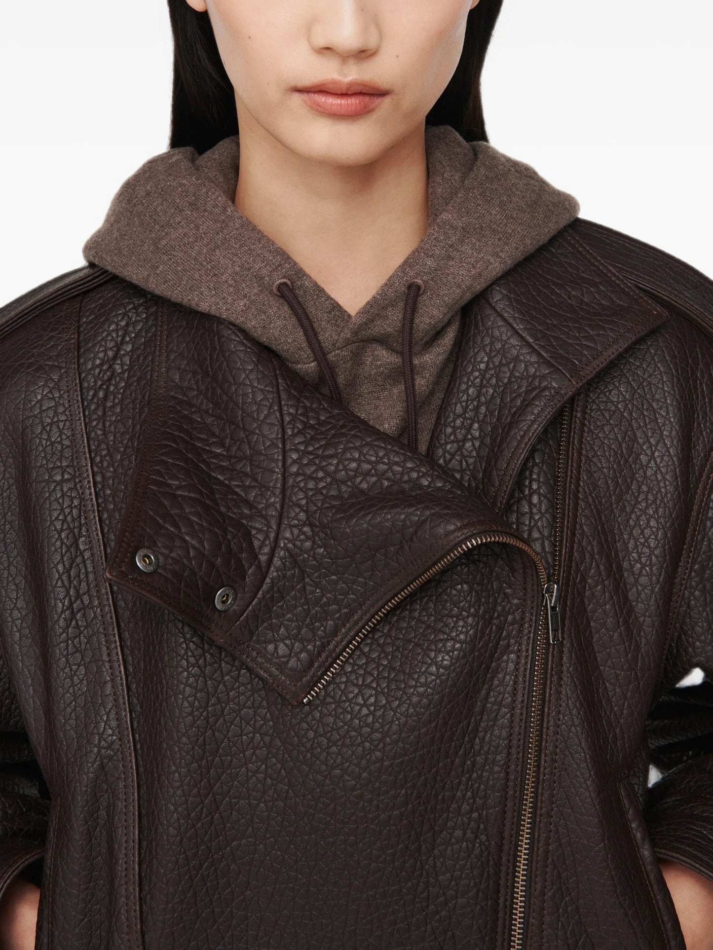 Serpa grained calf leather jacket