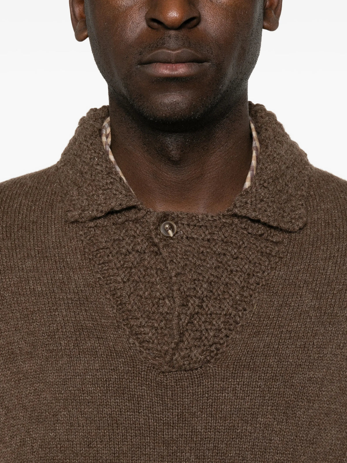 Palano crochet-trim polo top