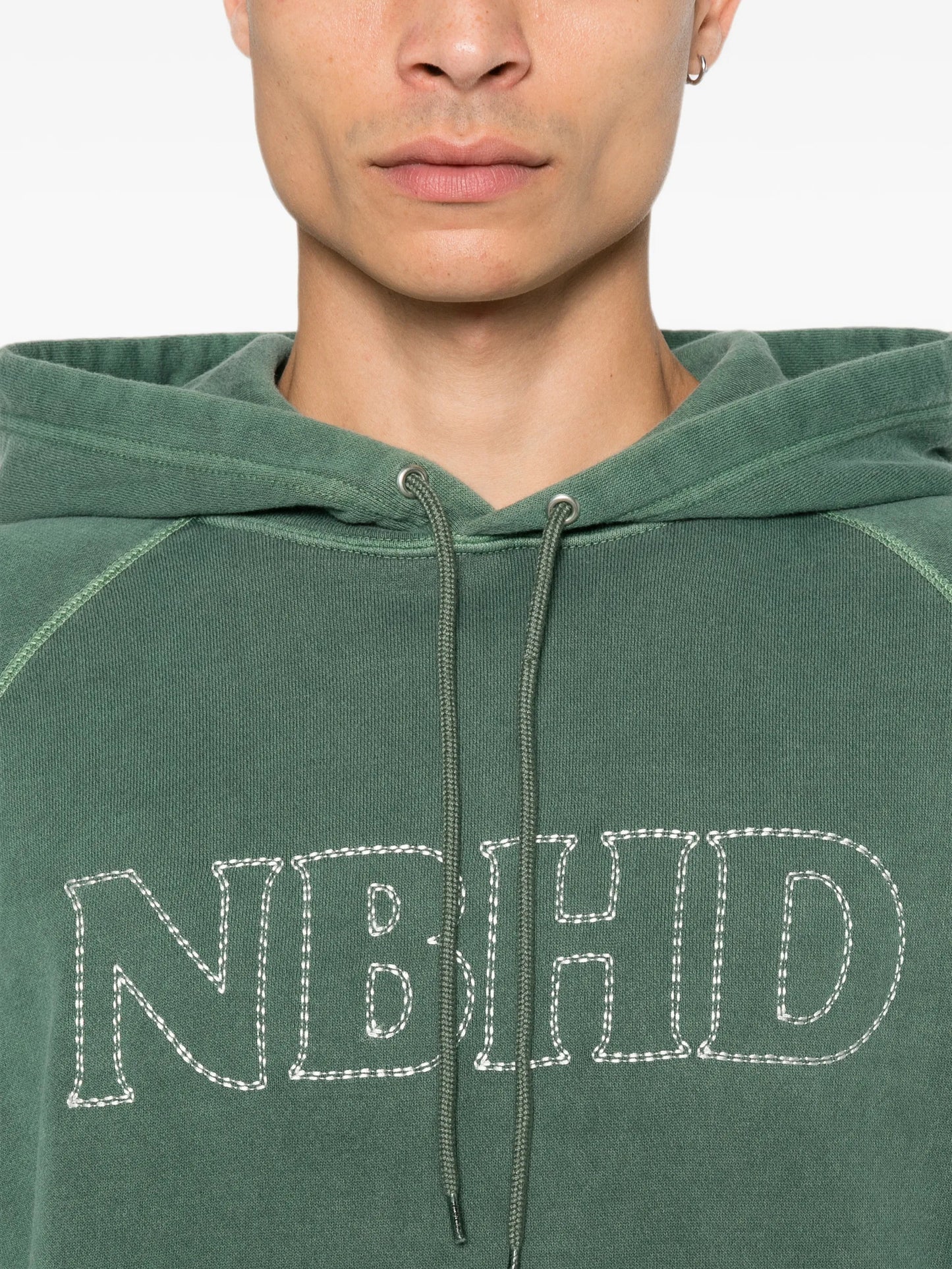 logo-embroidered hoodie