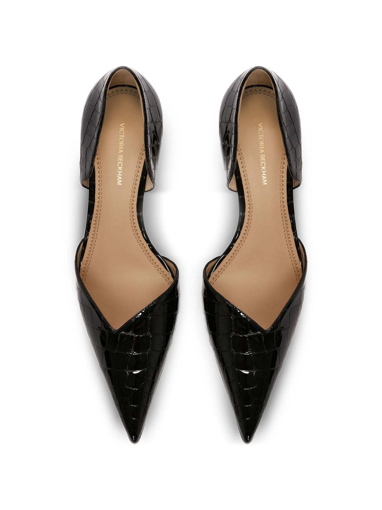 Victoria Angle D'Orsay heeled pumps