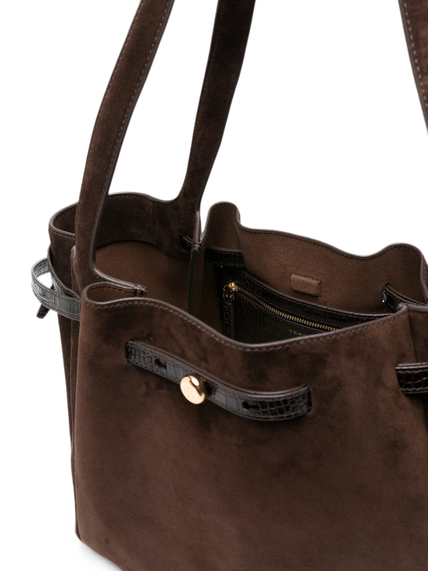 Romy suede shoulder bag