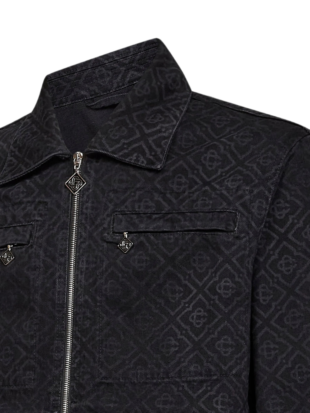 black monogram denim jacket