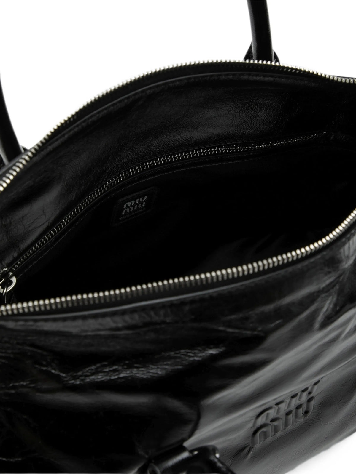 logo-embossed tote bag