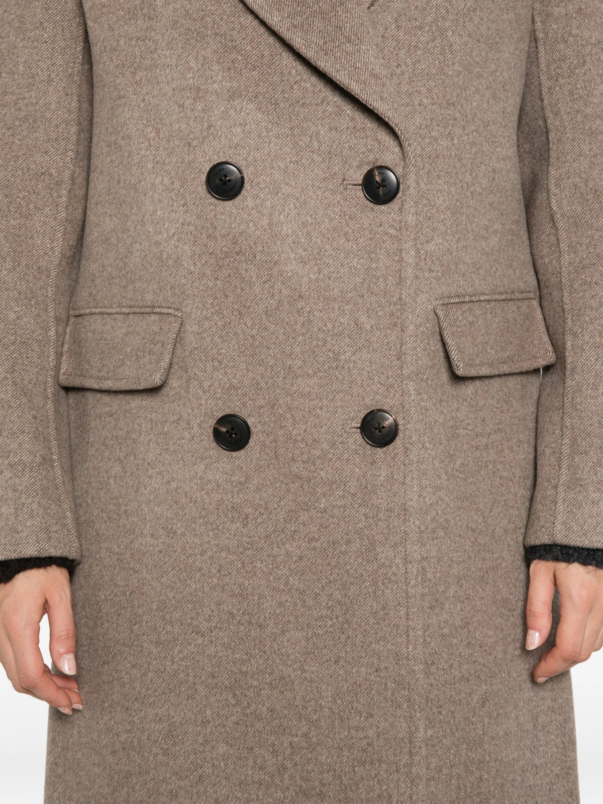 double-breasted wool coat