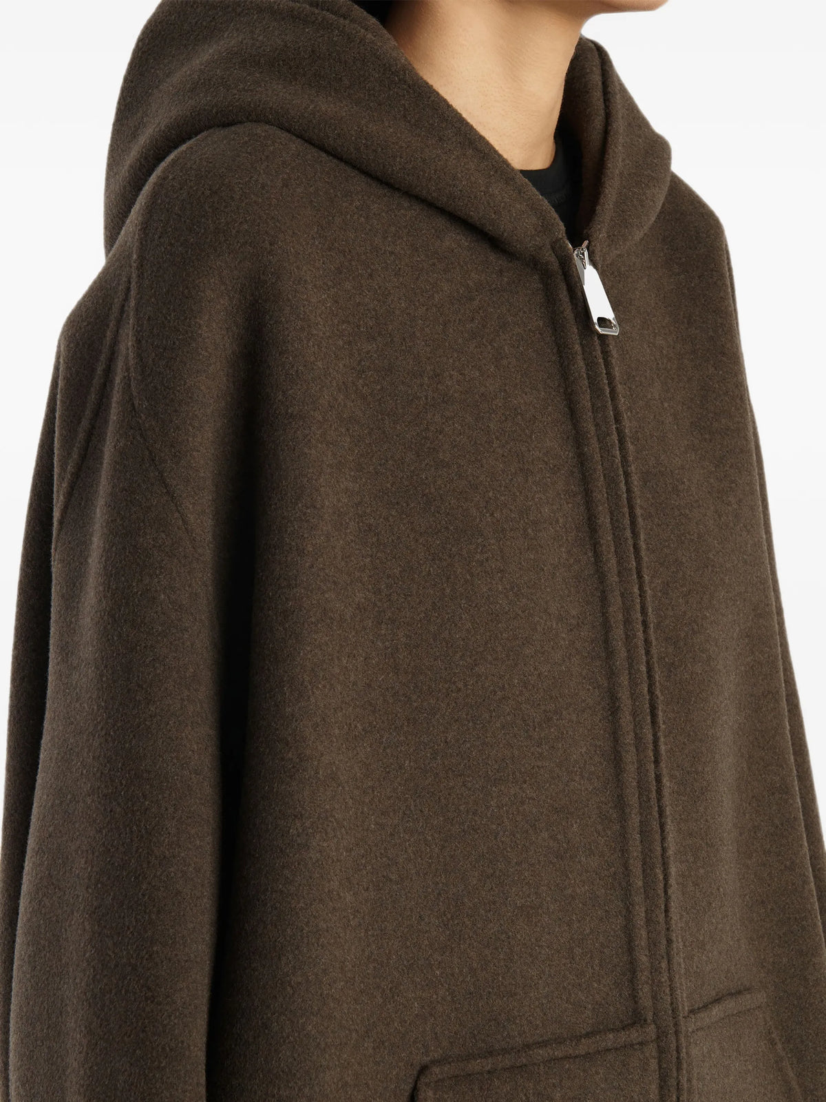 hooded wool jacket