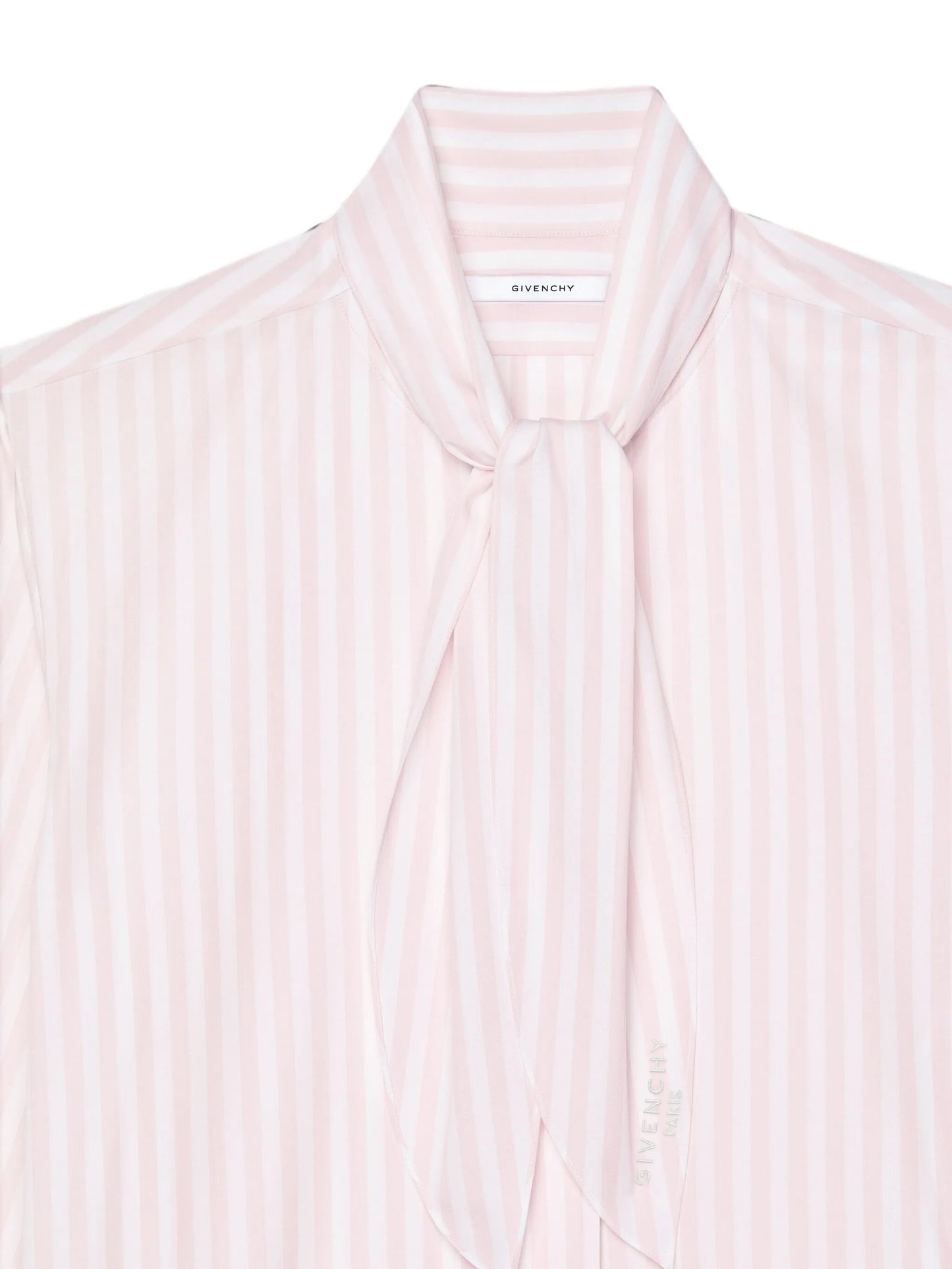 pussy-bow embroidered shirt