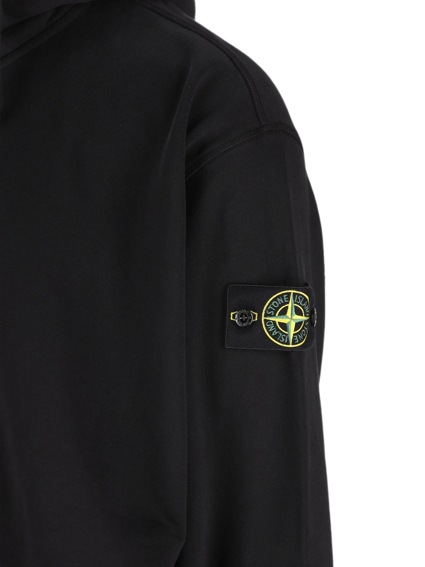 logo-patch zip-up hoodie