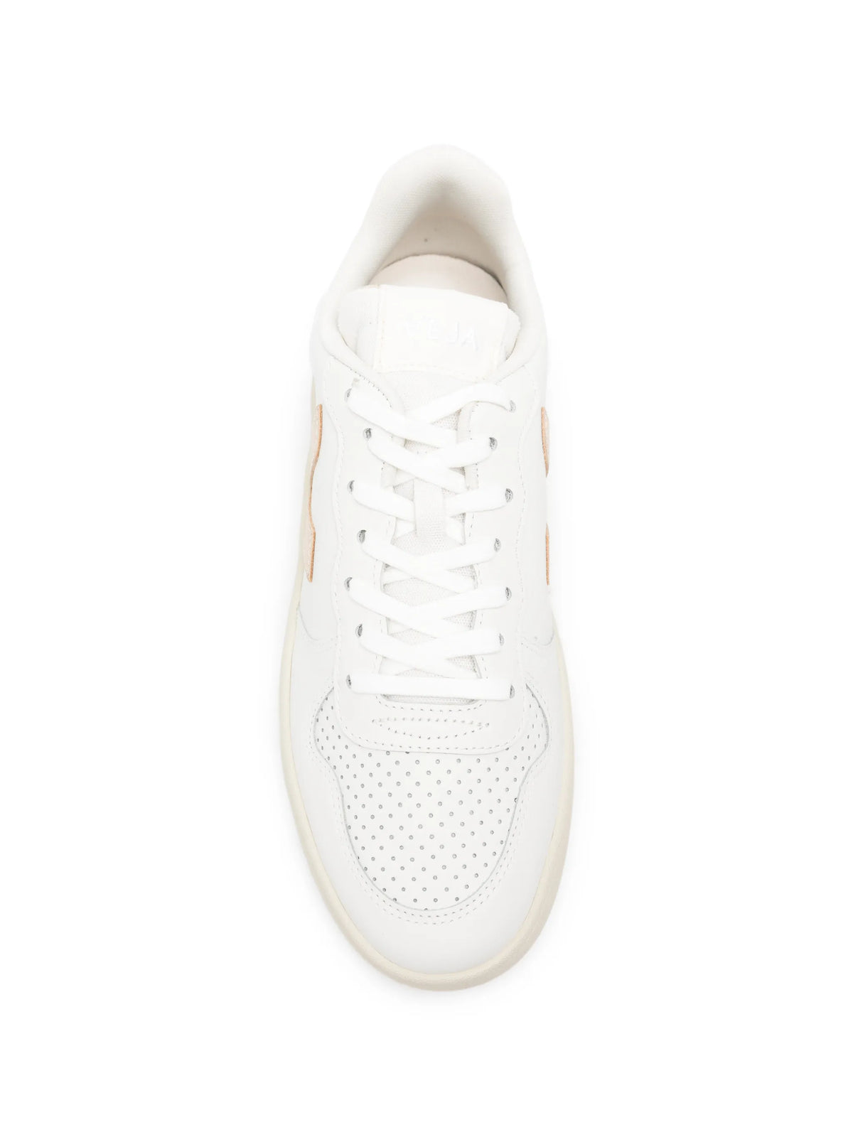 V-10 leather white platine sneakers