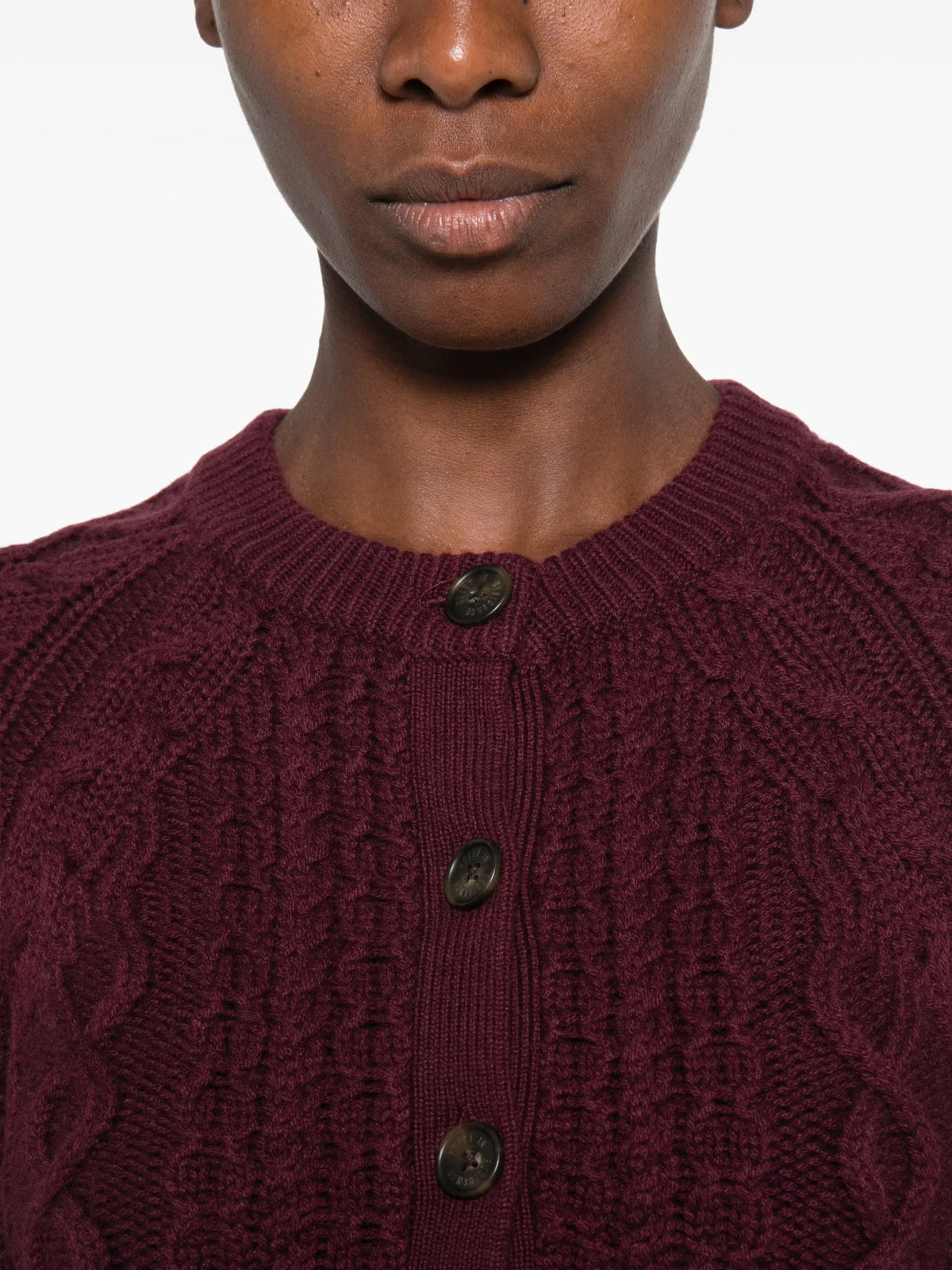 cable-knit sculpted cardigan