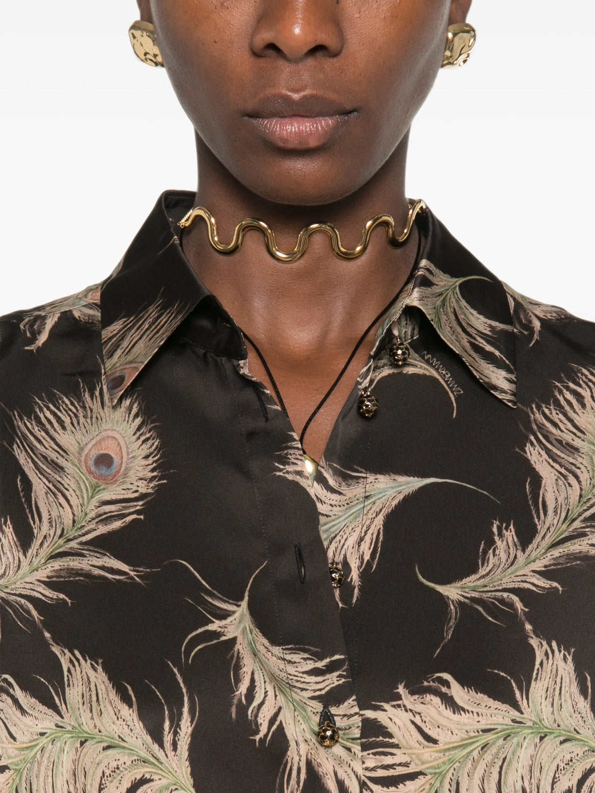 Valiant feather-print shirt