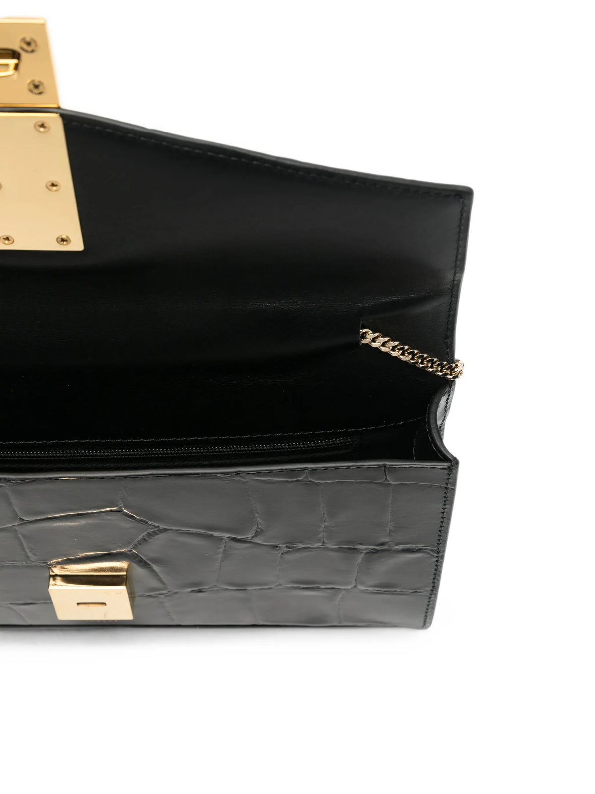 Vancouver croc-effect clutch bag