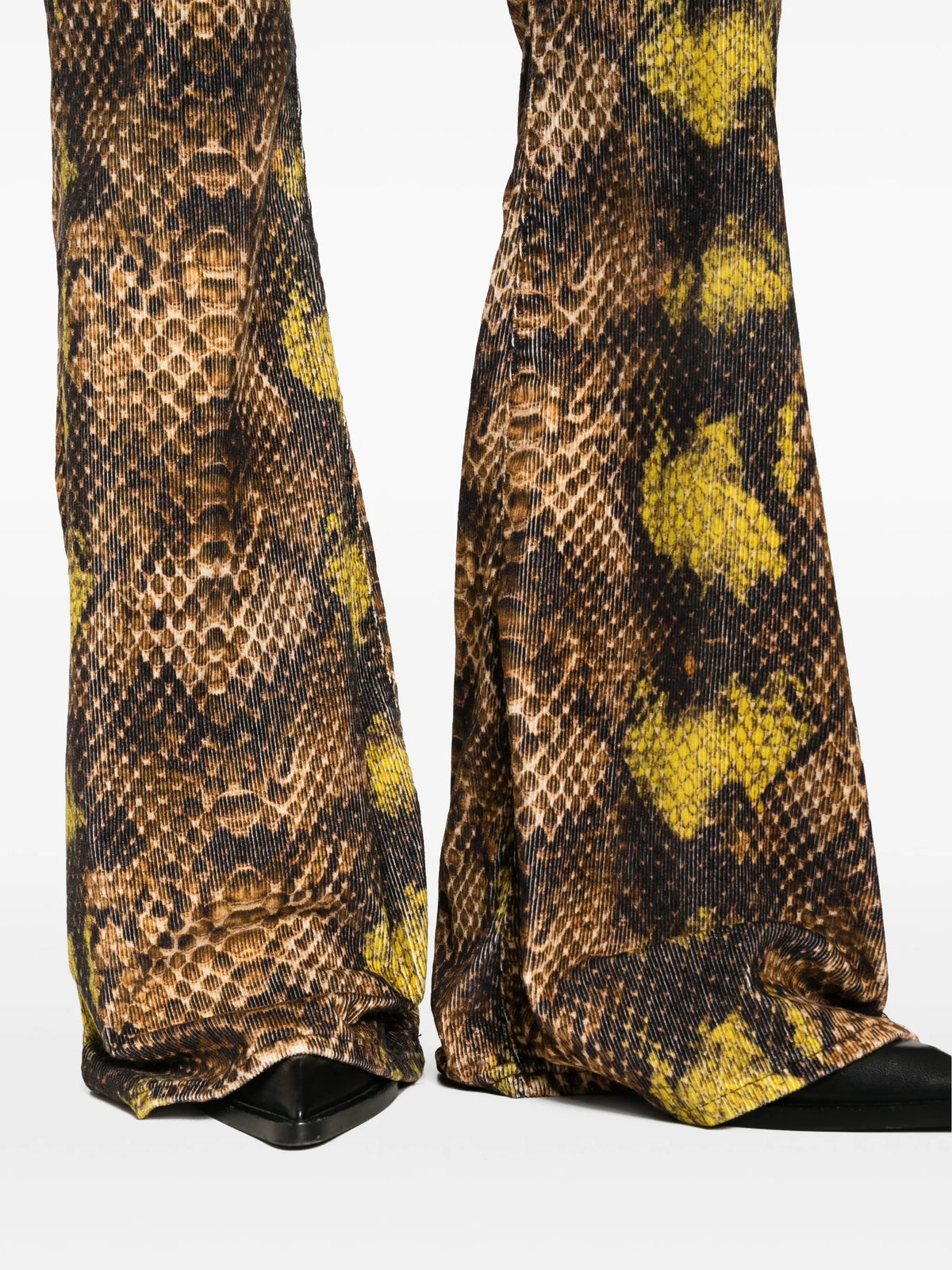 Overflow Boy snake-print flared trousers