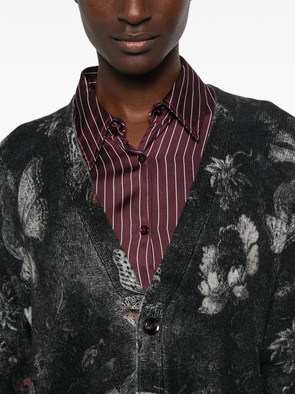 butterfly-print cardigan