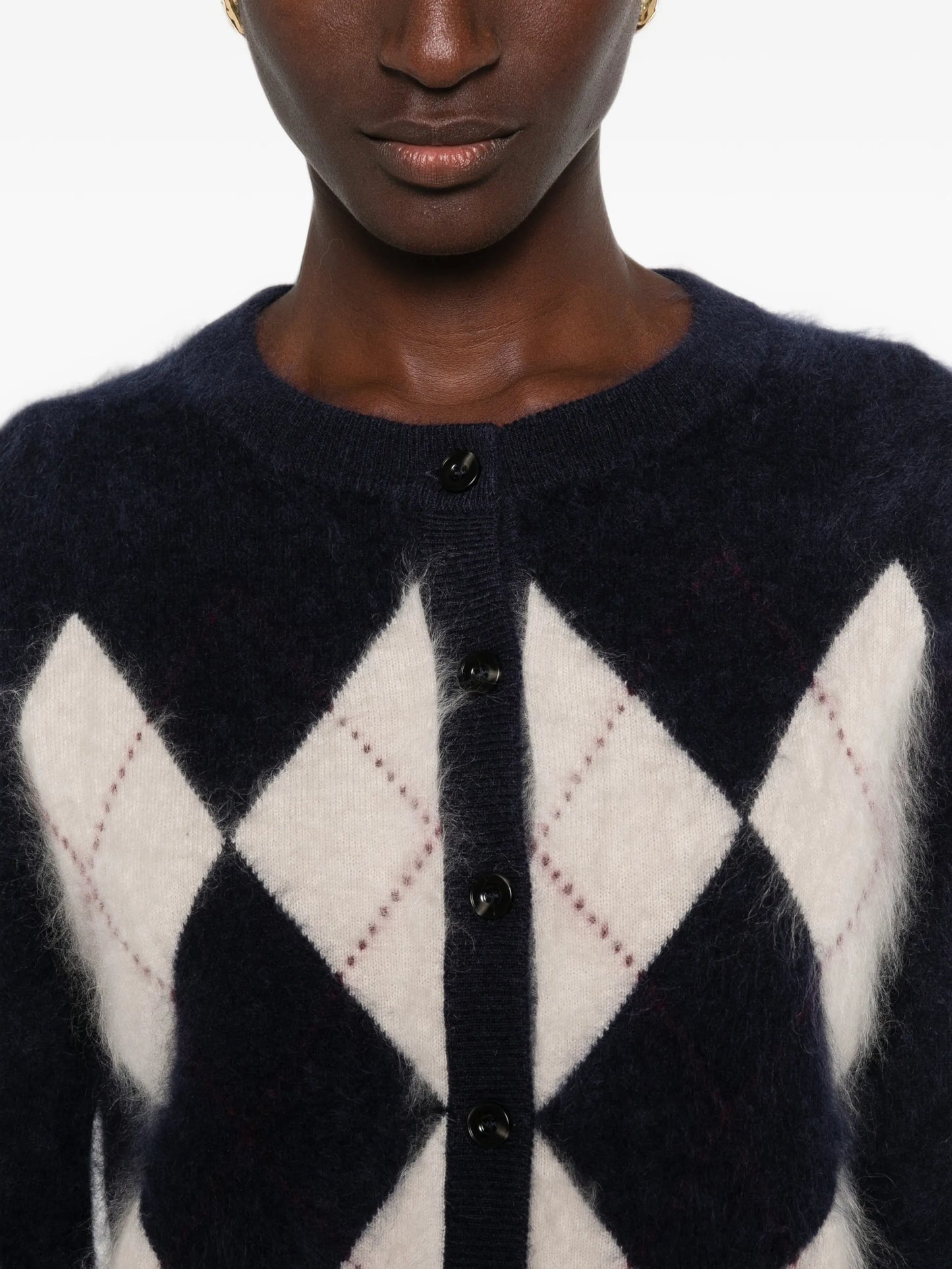 Argyle cashmere cardigan