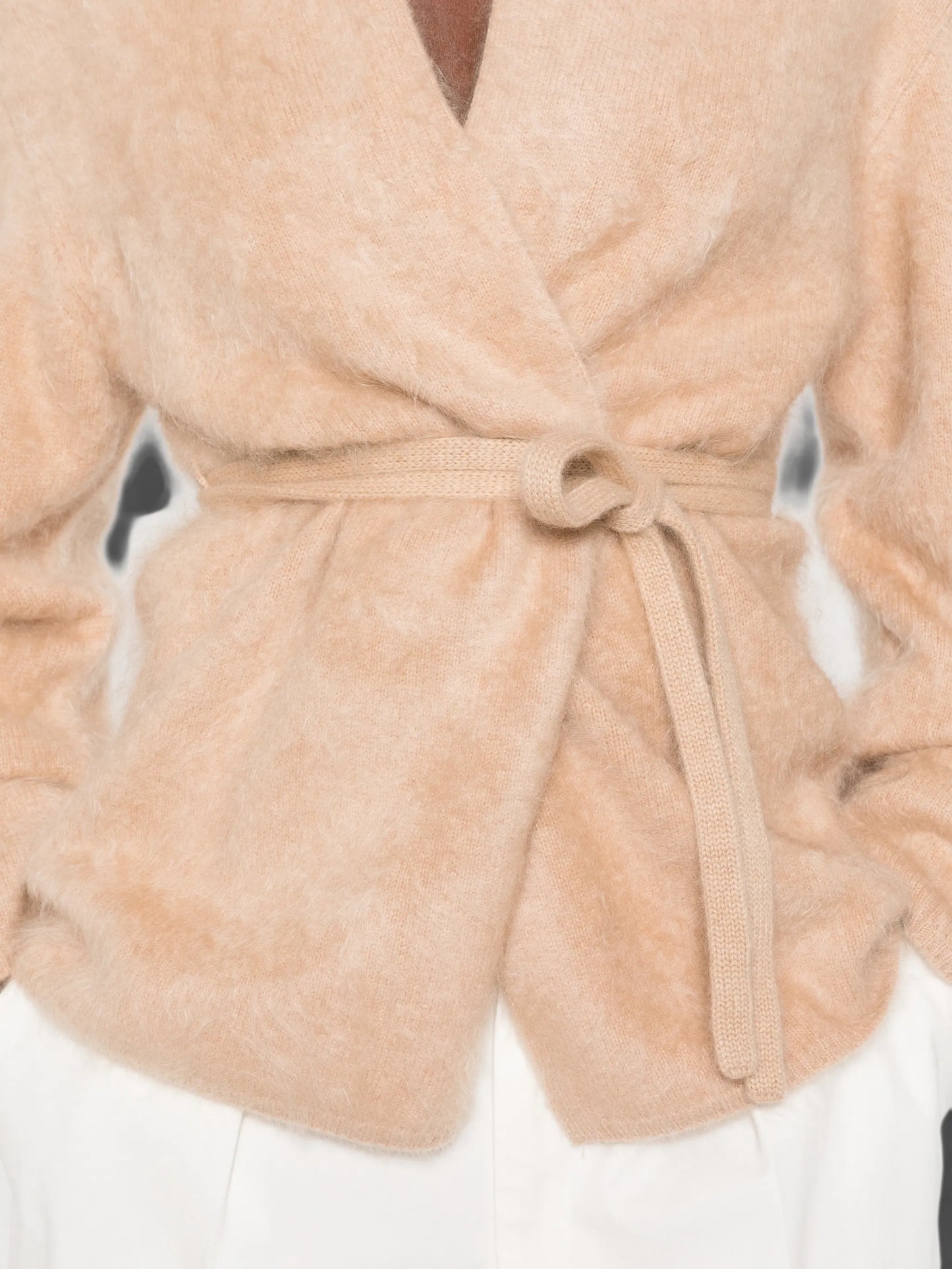 brushed wrap cardigan
