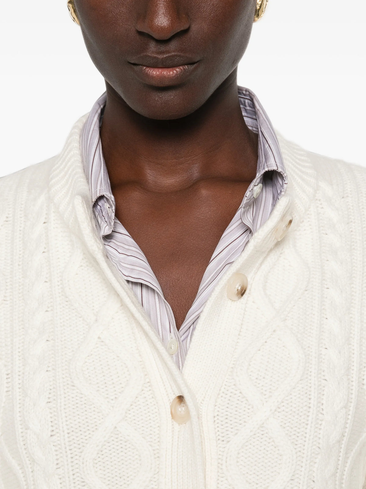 cable-knit cardigan