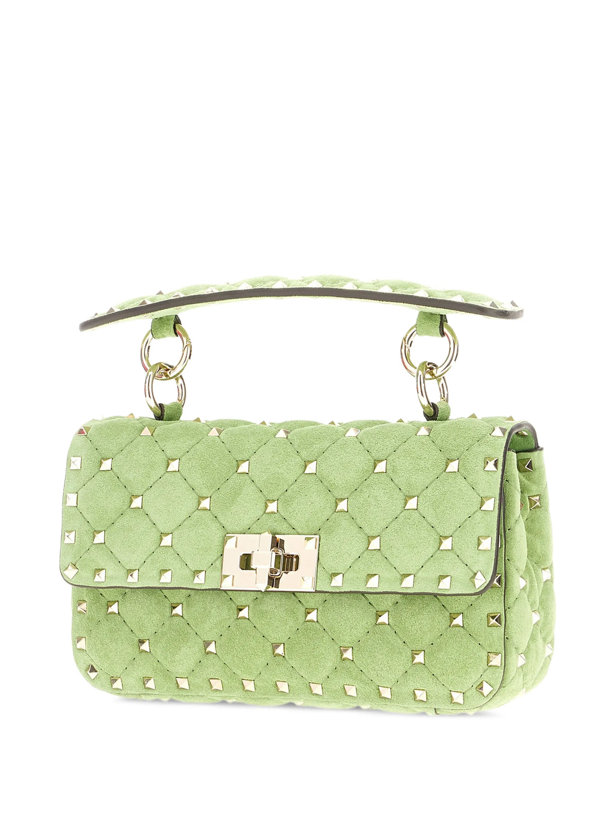 Rockstud Spike calf suede shoulder bag