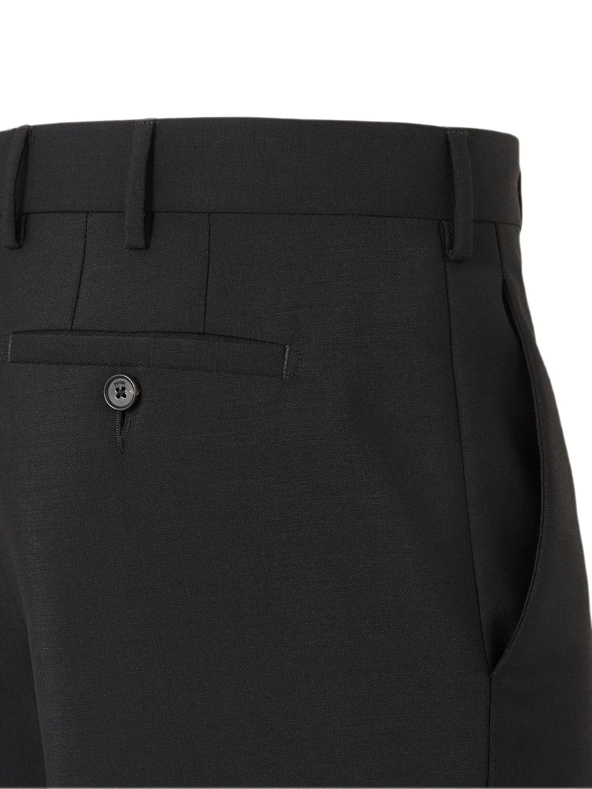 pressed-crease tailored trousers