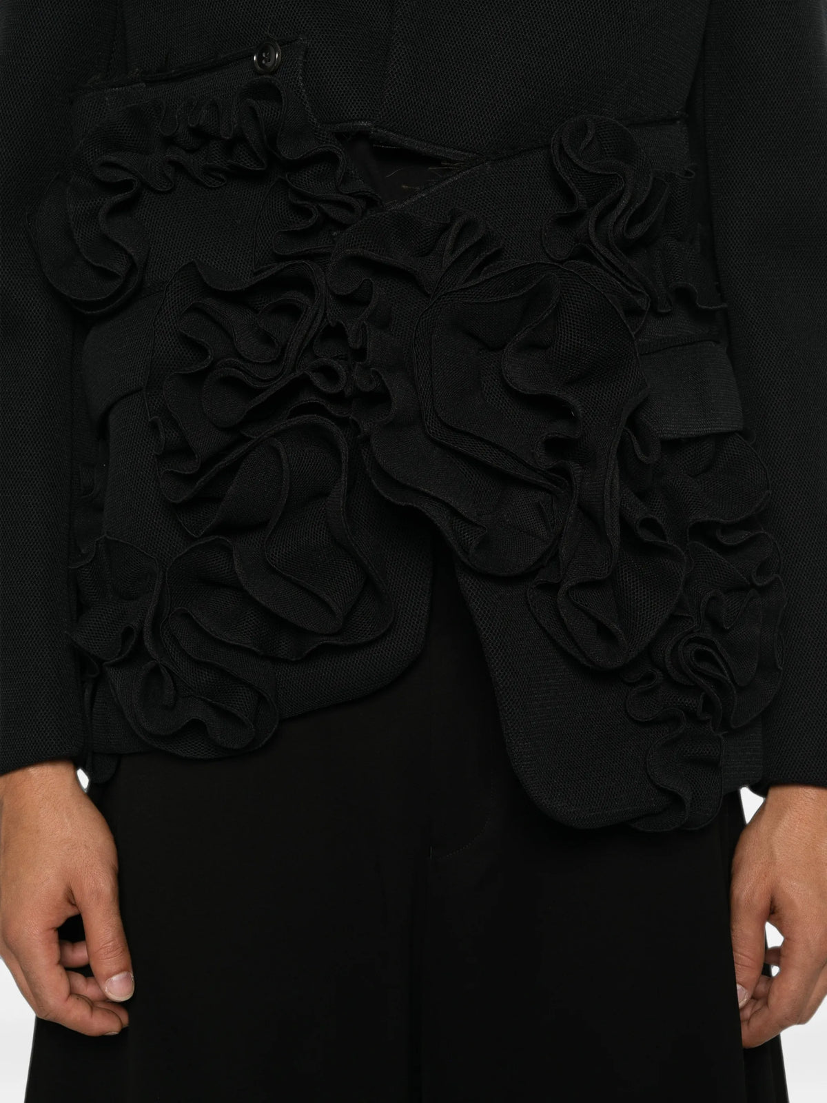 ruffled blazer