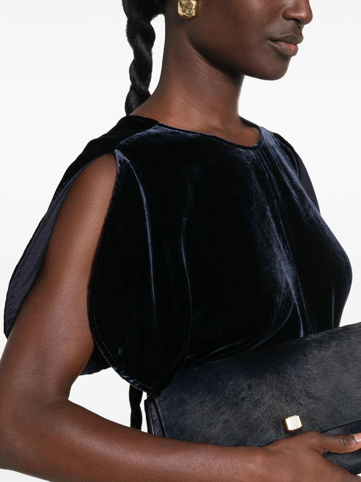 velvet midi dress