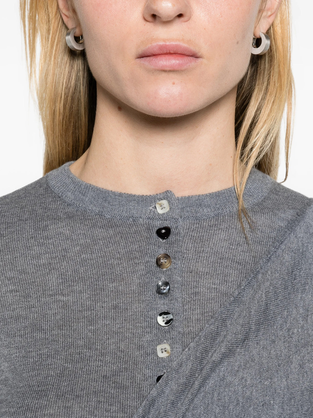 Venna wrap cardigan - grey