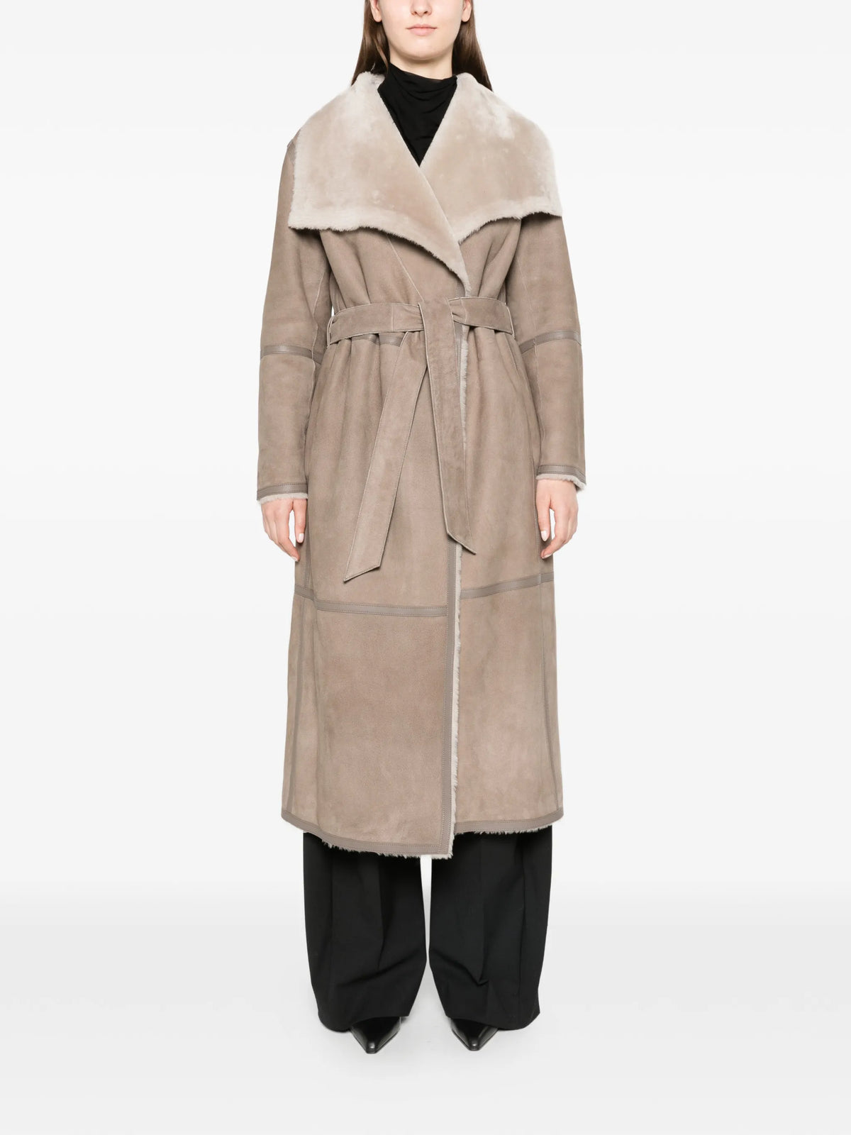 Marian reversible wrap coat