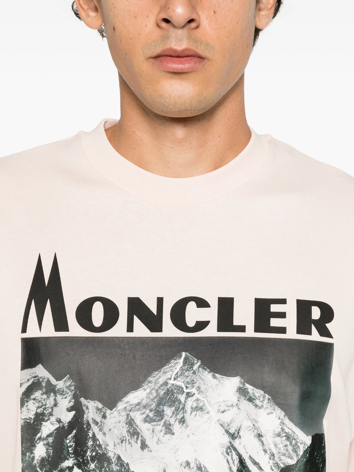 mountain-print jersey T-shirt