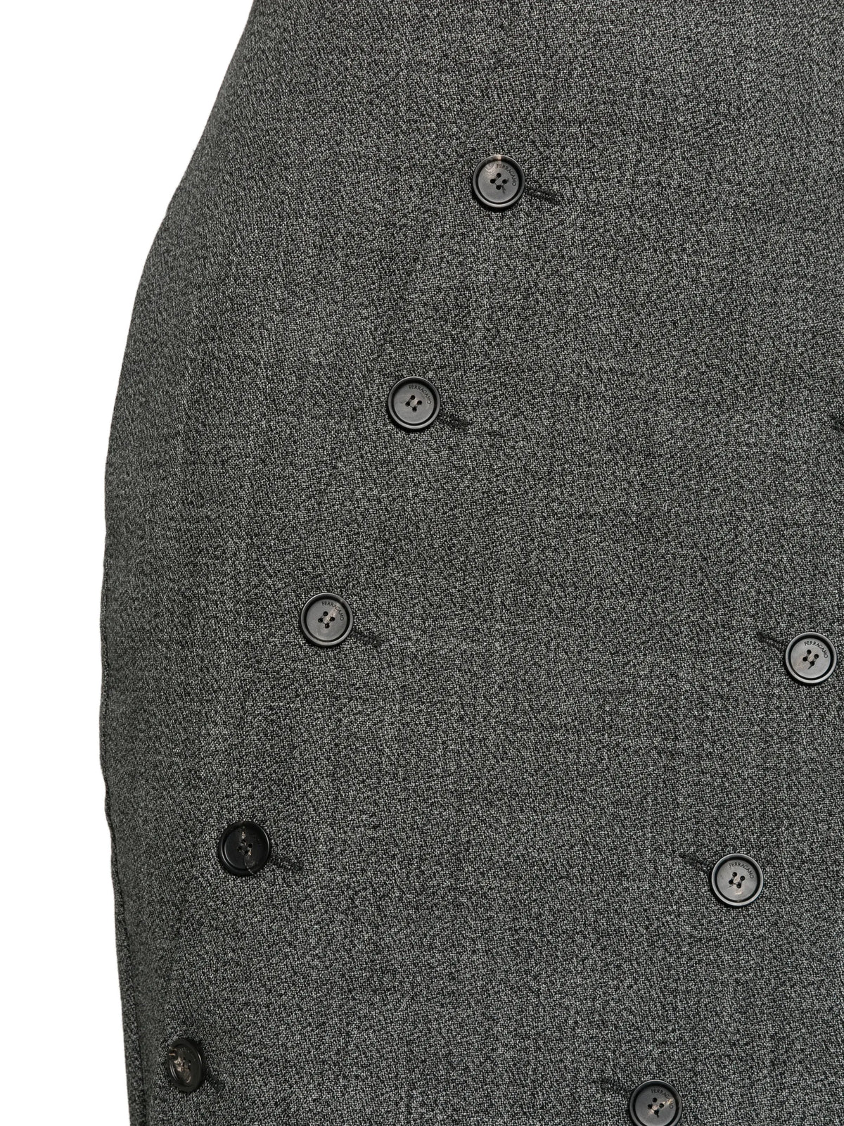 straight-cut skirt with button detail