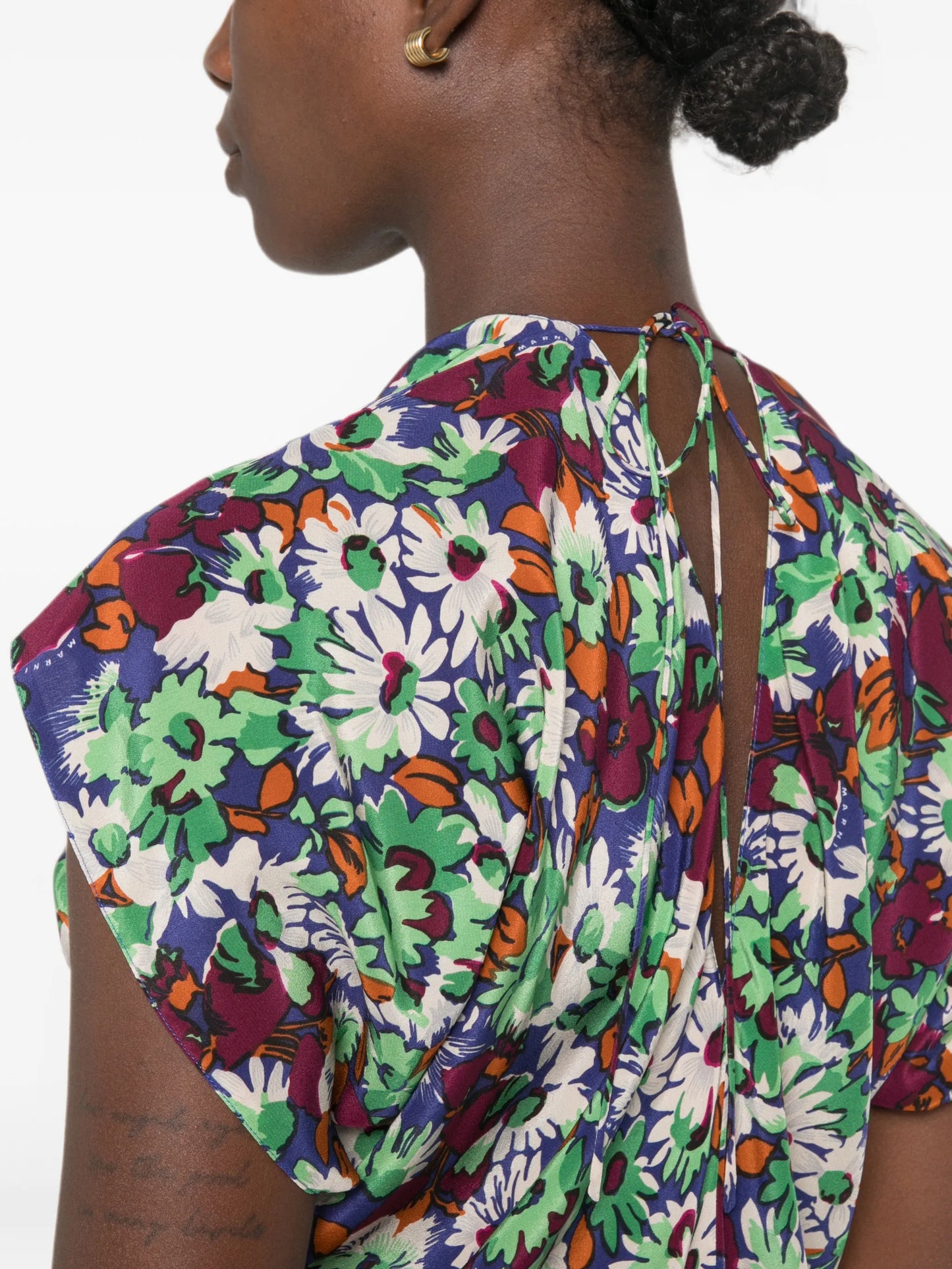 floral-print midi dress