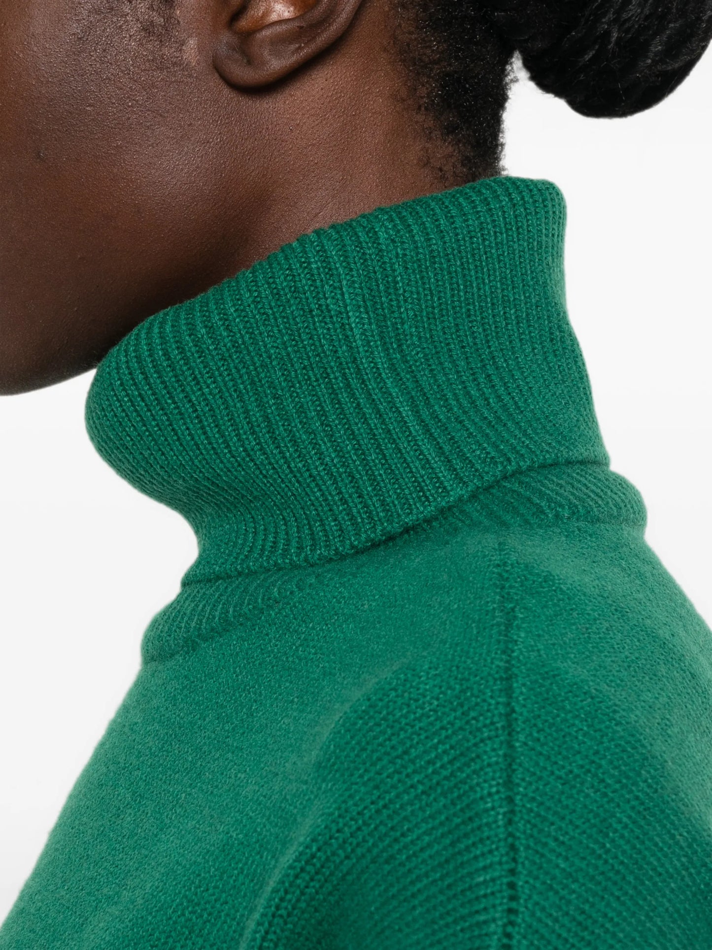 Gala padded roll-neck knitted wool sweater