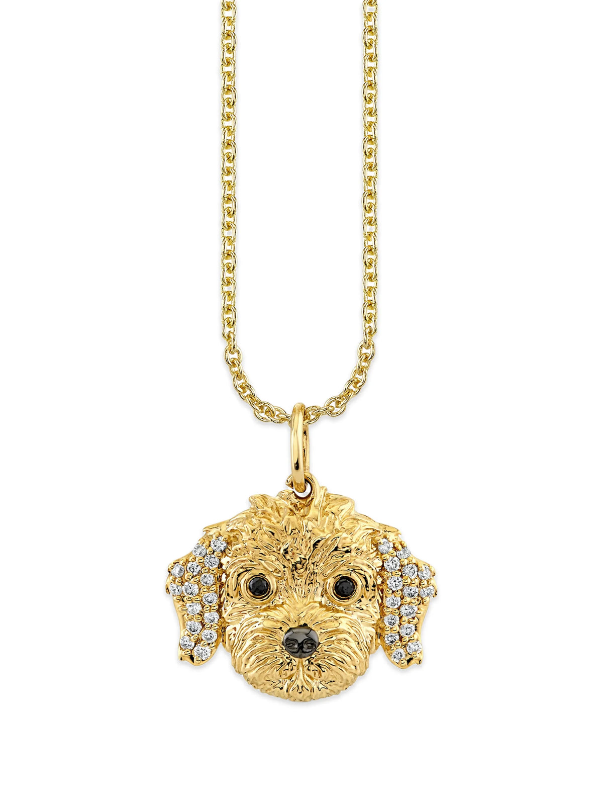 diamond dog pendant necklace