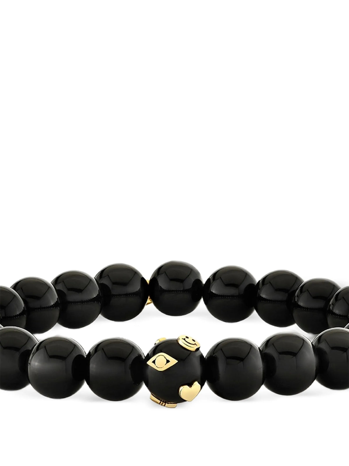 onyx and diamond Icon bead bracelet