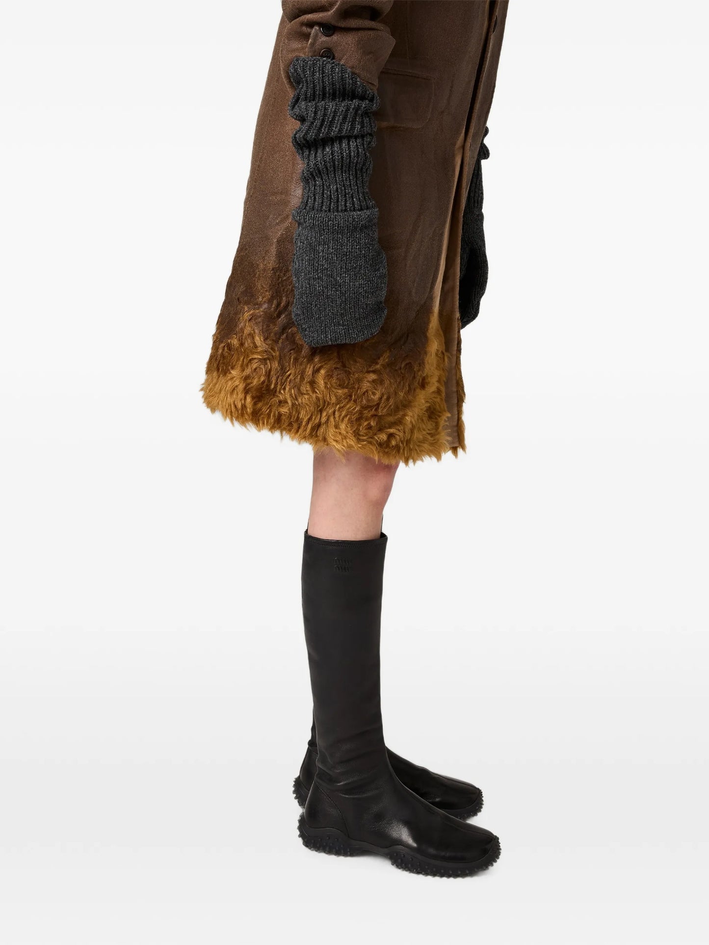 stretch nappa leather boots