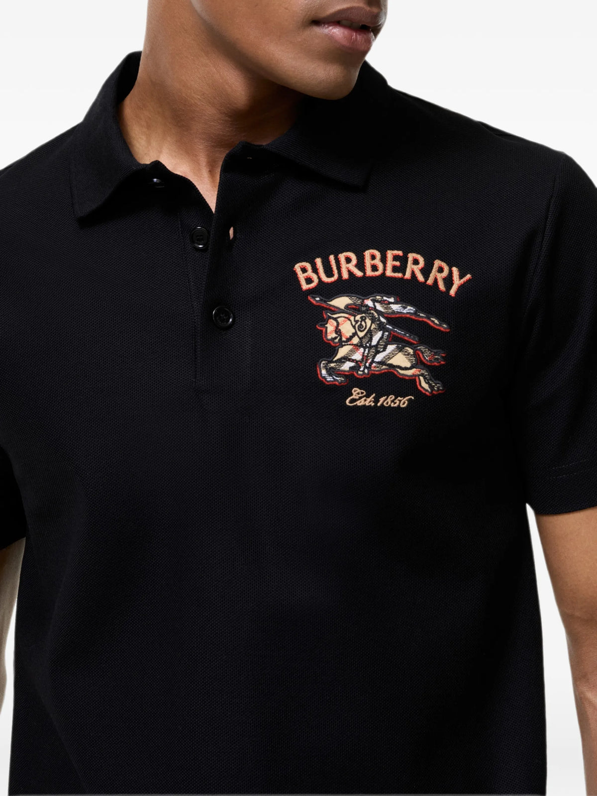Knight Check cotton polo shirt