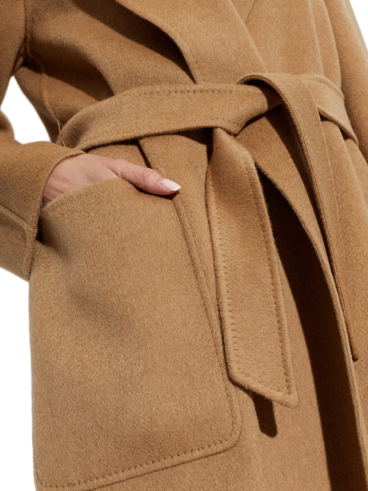long camel robe coat