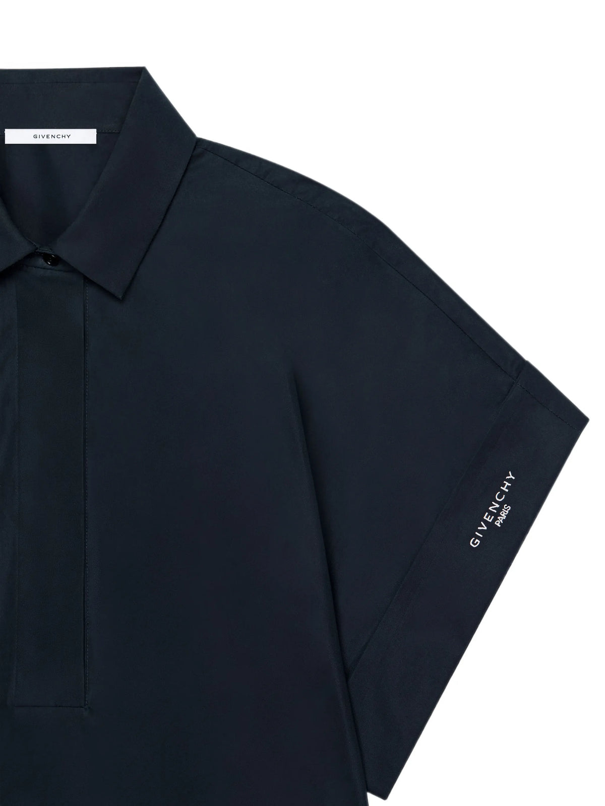 mini shirt dress in poplin with bow