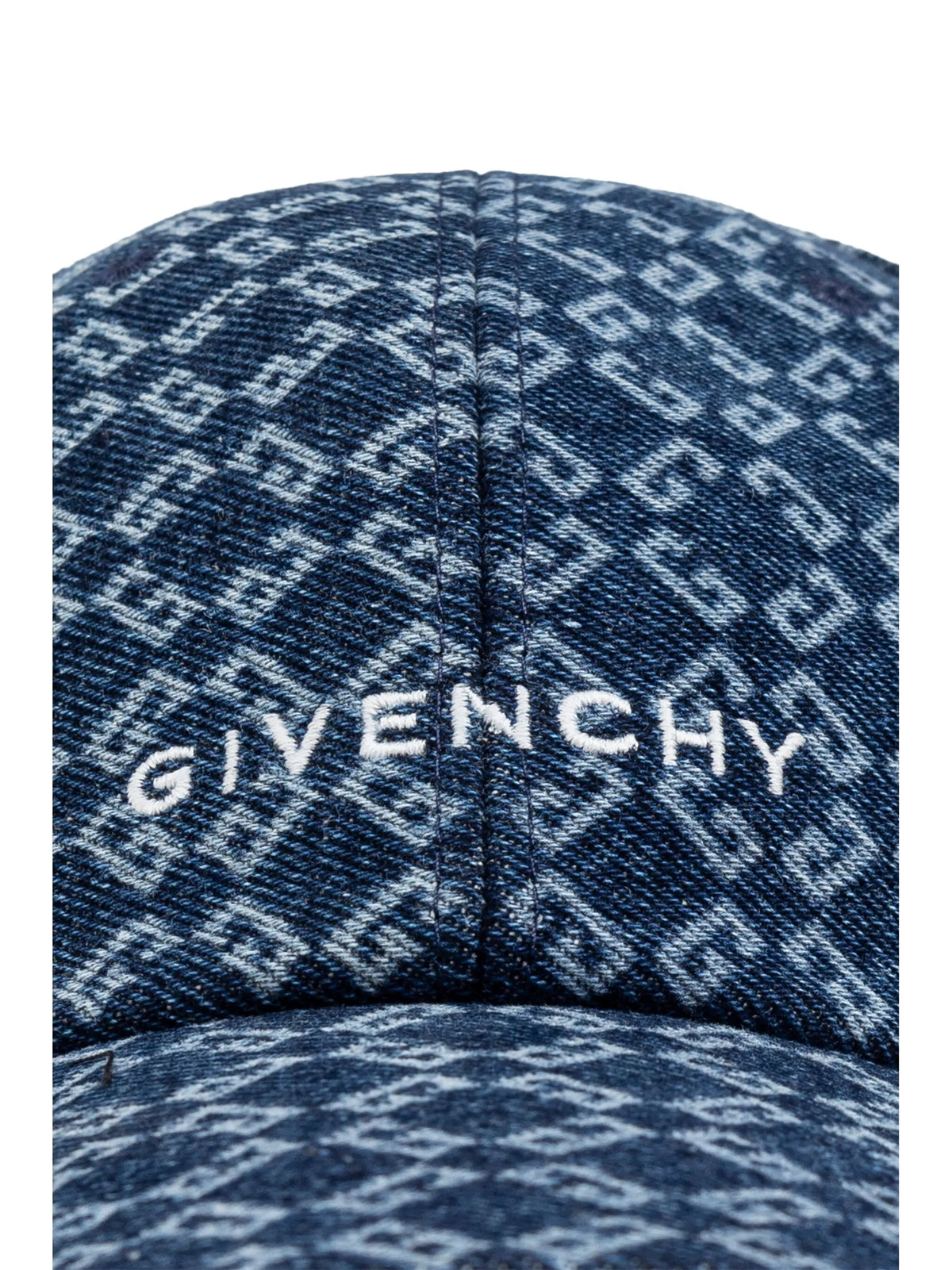 embroidered cap in monogram 72 denim