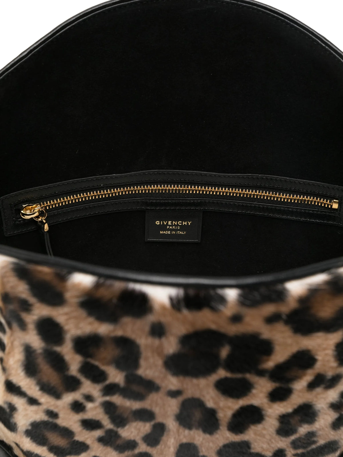 medium Voyou bag in pony effect leather with leopard pattern
