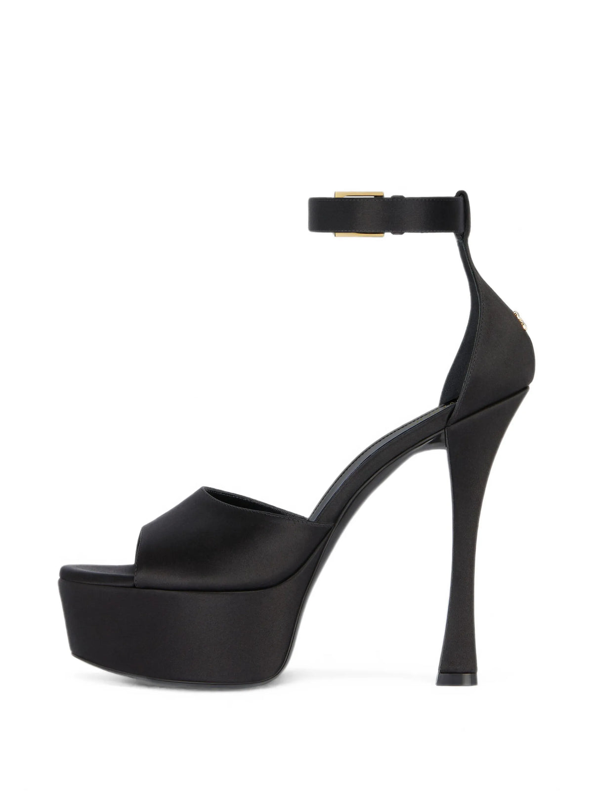 4G liquid platform sandals in satin